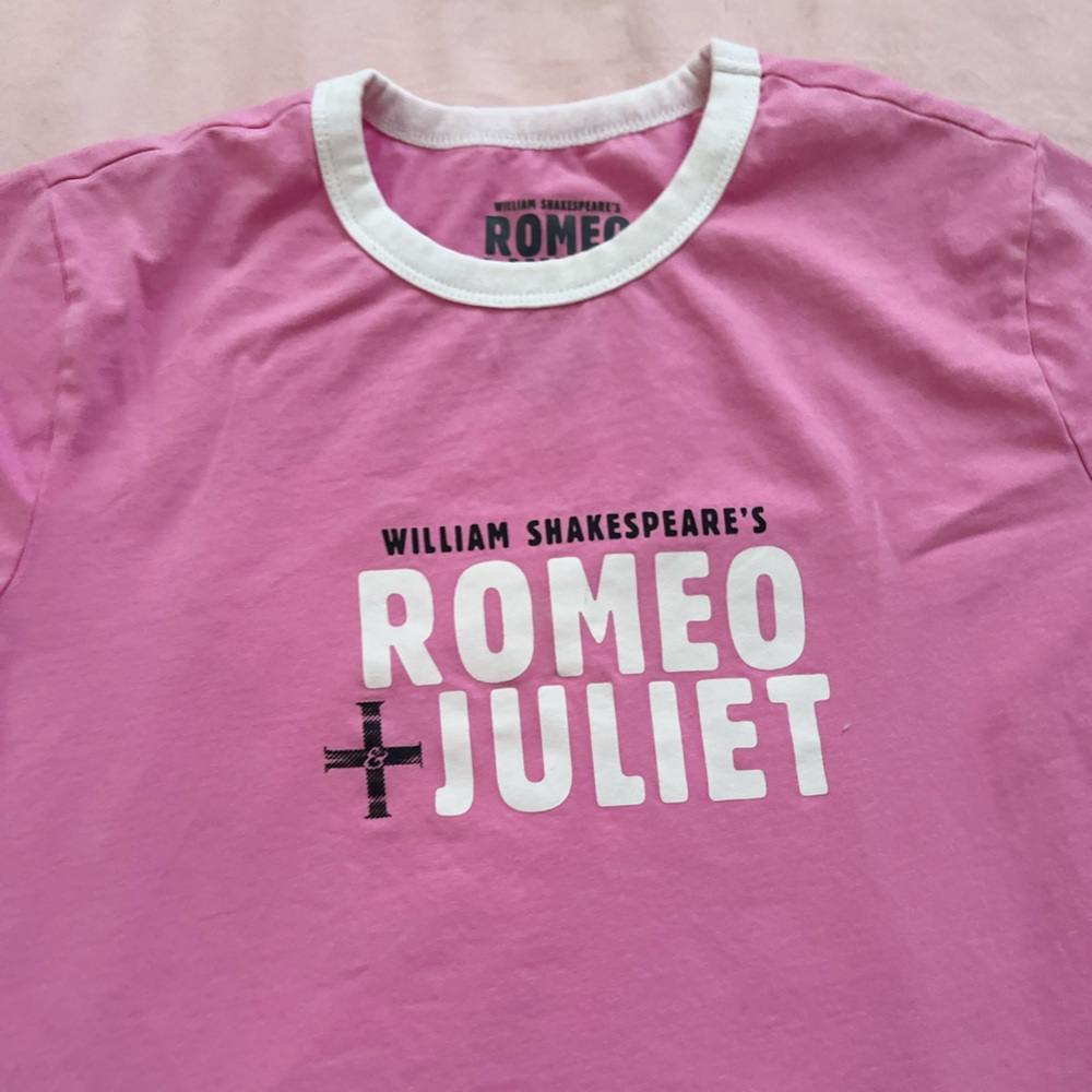 Pink and White Romeo & Juliet Baby Tee - Picture 3 of 4